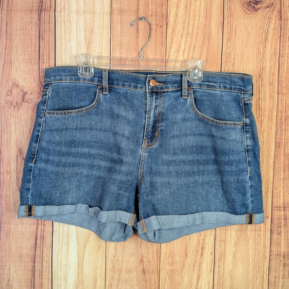 Old Navy Womens Cuffed Denim Jean Shorts Plus Size 16